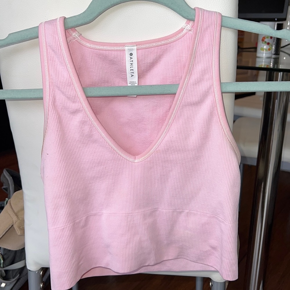 Athleta Aurora crop rib tank